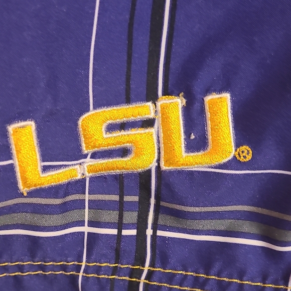 Men's Blue Plaid Swim Trunks - Picture 2 of 4